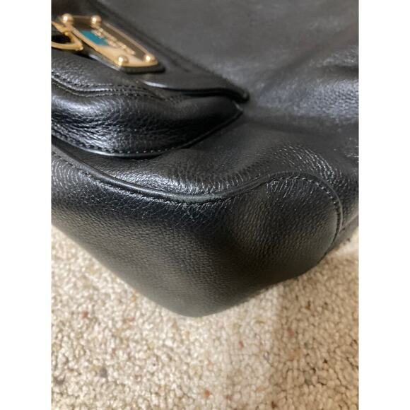 MICHAEL KORS, LARGE BLACK PEBBLED LEATHER SHOULDER BAG - Picture 16 of 16